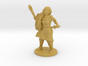 Female Caster with Base in Tan Fine Detail Plastic