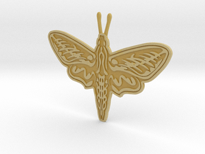 Pretty Moth in Tan Fine Detail Plastic