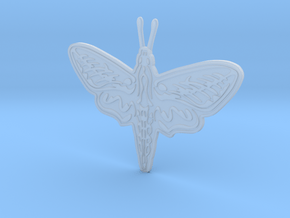 Pretty Moth in Clear Ultra Fine Detail Plastic