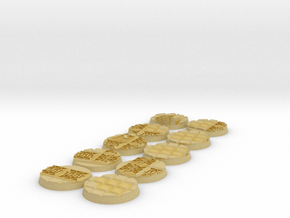 10X Lizard men 40mm bases in Tan Fine Detail Plastic