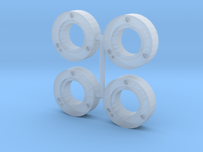 MF inner wheel weights v2.0 (4 pack) in Clear Ultra Fine Detail Plastic