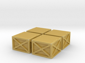 HO Scale Wooden Crates (V2) in Tan Fine Detail Plastic