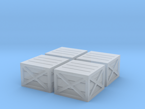 HO Scale Wooden Crates (V2) in Clear Ultra Fine Detail Plastic