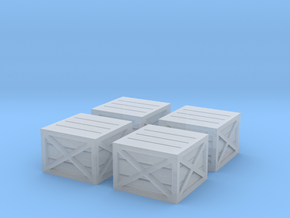 N Scale Wooden Crates in Clear Ultra Fine Detail Plastic