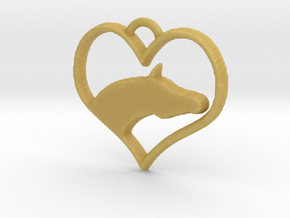 Arabian Horse Heart in Tan Fine Detail Plastic