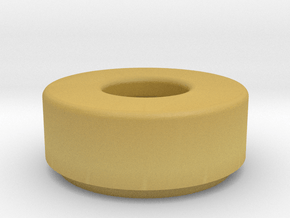 1x1 Round Tile w/ Bar Hole in Tan Fine Detail Plastic