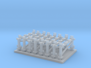 Station Platform Supports in Clear Ultra Fine Detail Plastic