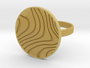 Wavey Ring // Pewdiepie inspired // Size 6.5 in Tan Fine Detail Plastic