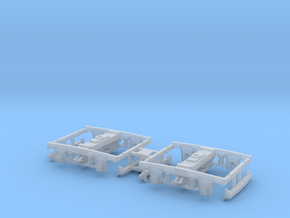 V&T Kimball Baggage Cars #1 And #2 Truck in Clear Ultra Fine Detail Plastic