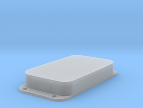 Strat PU Cover, Double Wide, Angled, Closed in Clear Ultra Fine Detail Plastic