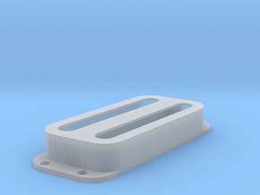 Strat PU Cover, Double, Angled, Open in Clear Ultra Fine Detail Plastic