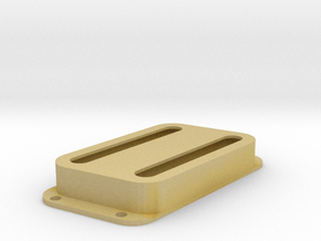 Strat PU Cover, Double Wide, Angled, Open in Tan Fine Detail Plastic