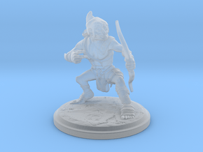 Goblin with bow 25mm in Clear Ultra Fine Detail Plastic