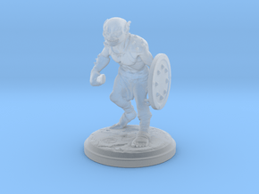 Goblin with shield 25mm in Clear Ultra Fine Detail Plastic