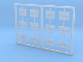 Hinges for maintenance bays (SuperScale 700) in Clear Ultra Fine Detail Plastic