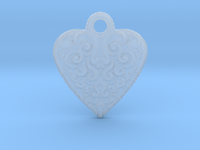 heart keychain/pendant in Clear Ultra Fine Detail Plastic