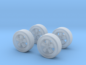 1/60 jantes/wheels  type Fuchs  X 4 in Clear Ultra Fine Detail Plastic