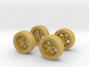 1/60 jantes avec déport/wheels  type Fuchs  X 4 in Tan Fine Detail Plastic