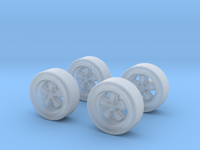 1/60 jantes avec déport/wheels  type Fuchs  X 4 in Clear Ultra Fine Detail Plastic