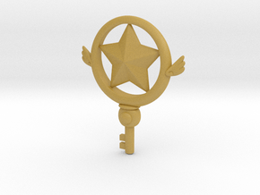 Star Key (clean key version) in Tan Fine Detail Plastic