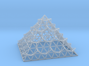 Wire Fractalised Pyramid in Clear Ultra Fine Detail Plastic