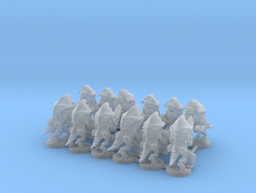 Alien Bug Sentry 12 Bases with one unit per base  in Clear Ultra Fine Detail Plastic