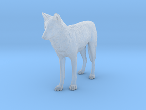 North American Gray Wolf - 1:72 in Clear Ultra Fine Detail Plastic