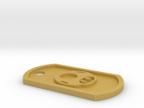 Super Smash Brothers Mario Bros. Themed Dog Tag in Tan Fine Detail Plastic