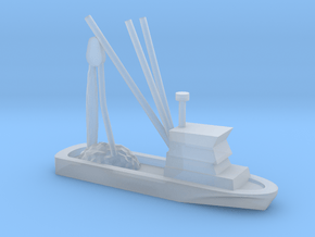 Fishing Boat Game Piece in Clear Ultra Fine Detail Plastic