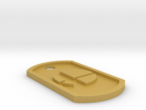 Super Smash Brothers Themed Dog Tag in Tan Fine Detail Plastic