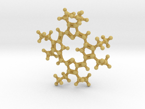 Octaethylporphyrin pendant - detailed in Tan Fine Detail Plastic