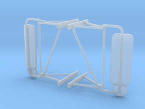 Truck Mirrors, Pair 1/14 Scale in Clear Ultra Fine Detail Plastic