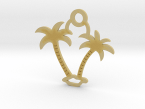Palm Trees Pendant in Tan Fine Detail Plastic