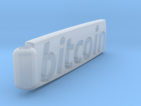 Bitcoin Keychain  in Clear Ultra Fine Detail Plastic