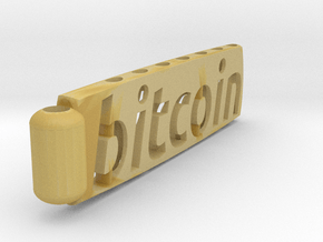 Bitcoin Keychain Lite in Tan Fine Detail Plastic