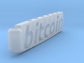 Bitcoin Keychain Lite in Clear Ultra Fine Detail Plastic