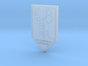Elcar Badge in Clear Ultra Fine Detail Plastic