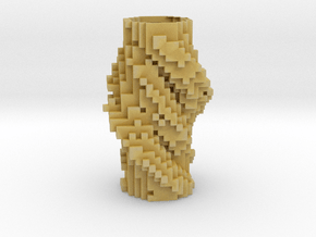 Cubic Vase 1232 in Tan Fine Detail Plastic