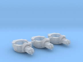 Heavy Transport Gun Turret - 3 Pack in Clear Ultra Fine Detail Plastic