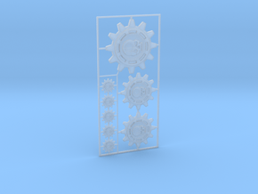 Mechanical Cult Gear Icons in Clear Ultra Fine Detail Plastic