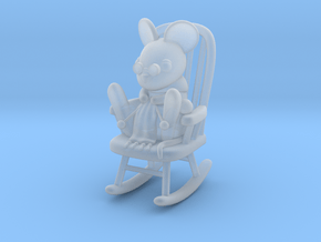 Mouse in Rocking Chair in Clear Ultra Fine Detail Plastic
