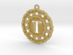 Magic Letter T Pendant in Tan Fine Detail Plastic