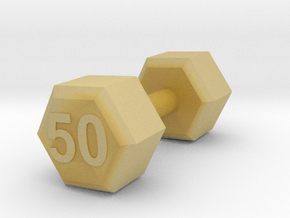 dumbbell 50 weight in Tan Fine Detail Plastic