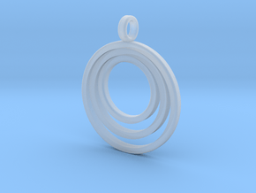 Circle Necklace_3 rings_1 inch v1 in Clear Ultra Fine Detail Plastic