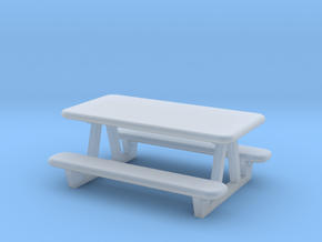 picnic table N scale in Clear Ultra Fine Detail Plastic