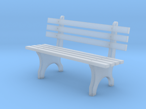 Park Bench N scale in Clear Ultra Fine Detail Plastic