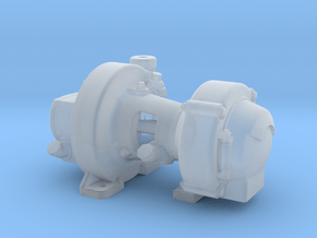1:16 Scale Pyle Type "K2" Steam Turbo Generator in Clear Ultra Fine Detail Plastic