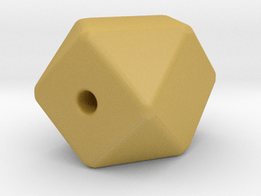 Geo Cube Bead in Tan Fine Detail Plastic