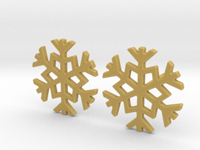 Snowflake earrings in Tan Fine Detail Plastic