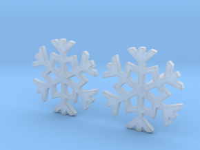 Snowflake earrings in Clear Ultra Fine Detail Plastic